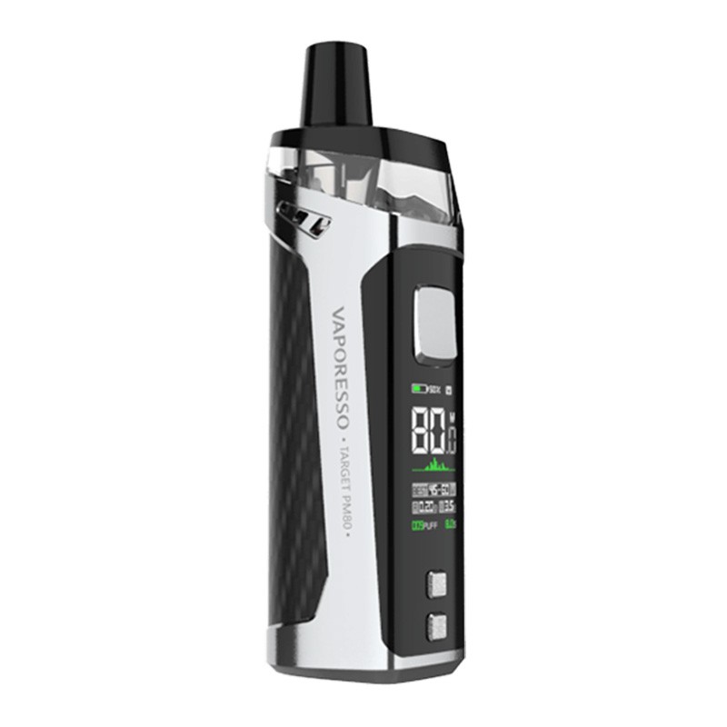 Vaporesso Target PM80 Pod Mod Kit Silver Carbon Fiber