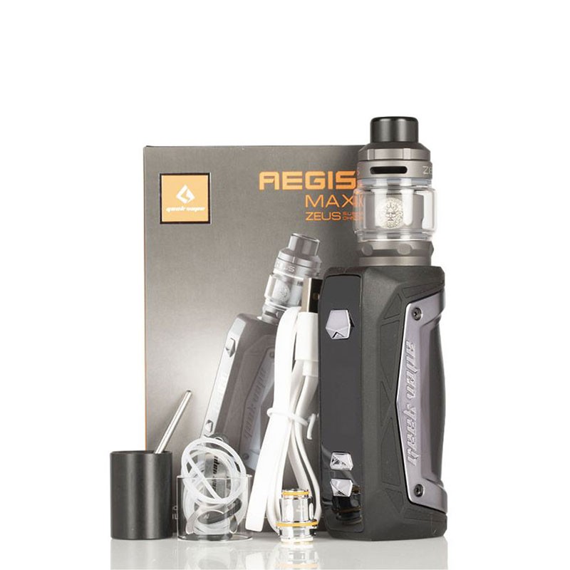 Geekvape Aegis Max Kit 100W with Zeus Sub Ohm Tank Packing