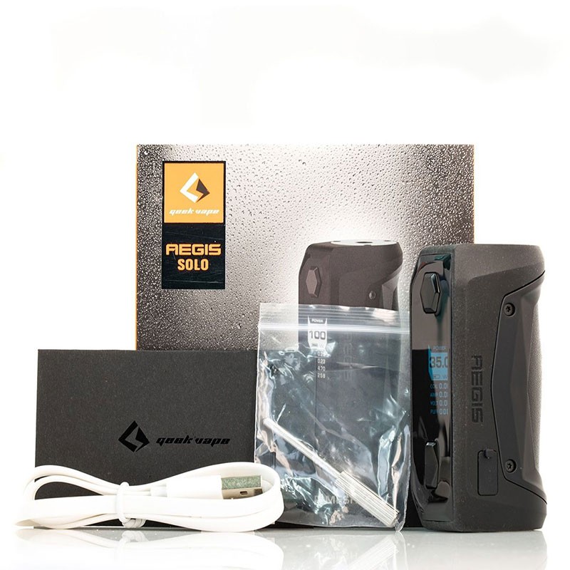 Geekvape Aegis Solo TC Box Mod 100W package content