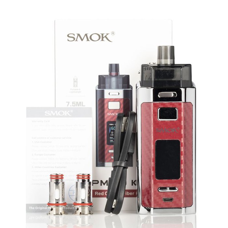 smok rpm160 160w pod mod kit package contents