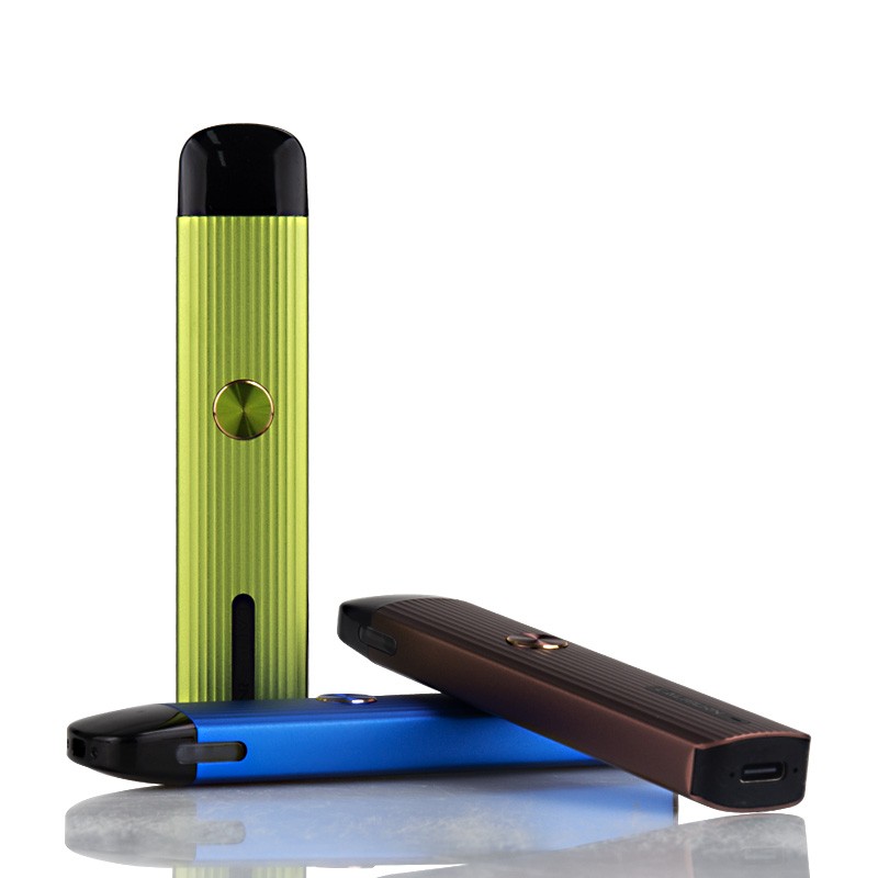 uwell caliburn g 15w pod system kit front and flat side view