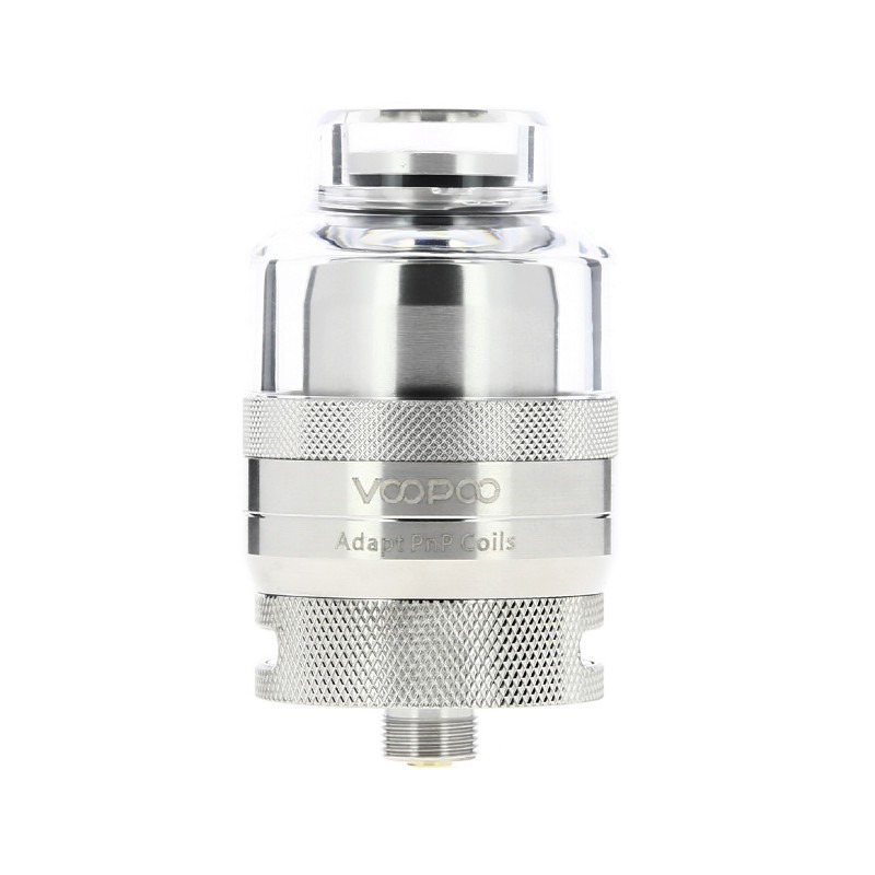 voopoo rta pod 2ml with ss deck front view