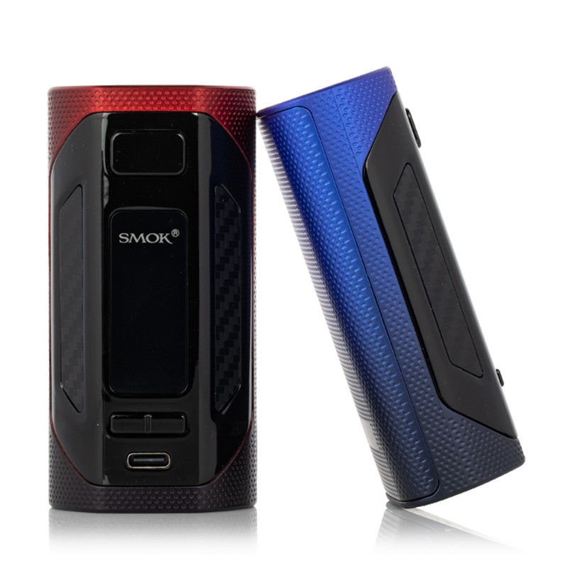 smok rigel box mod front and tilt view