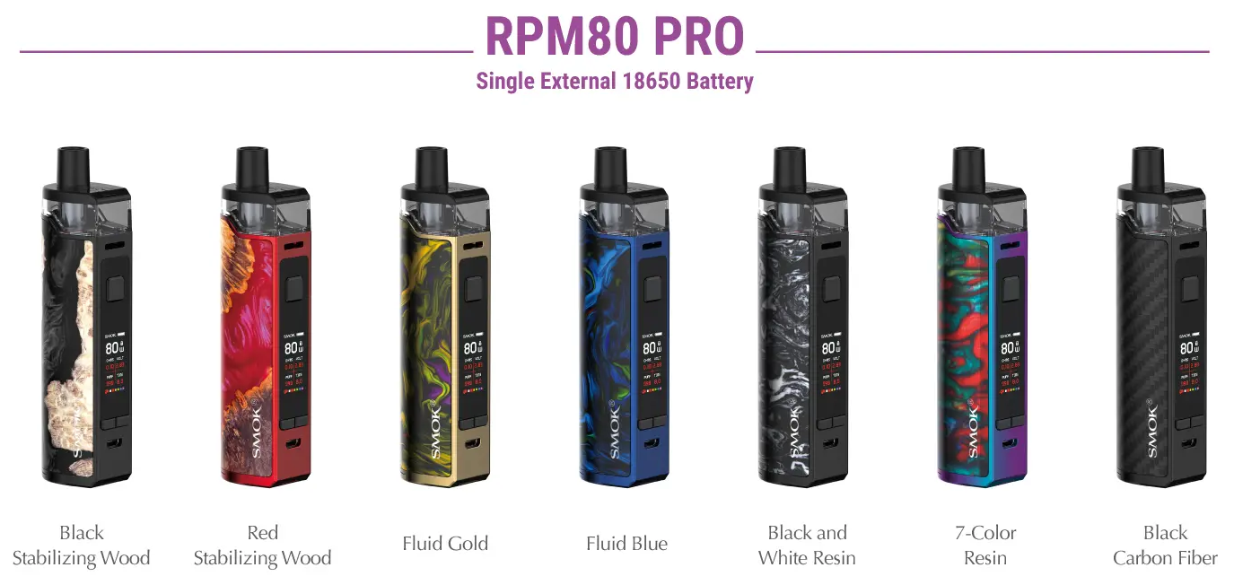 SMOK RPM80 Pro Kit full colors available