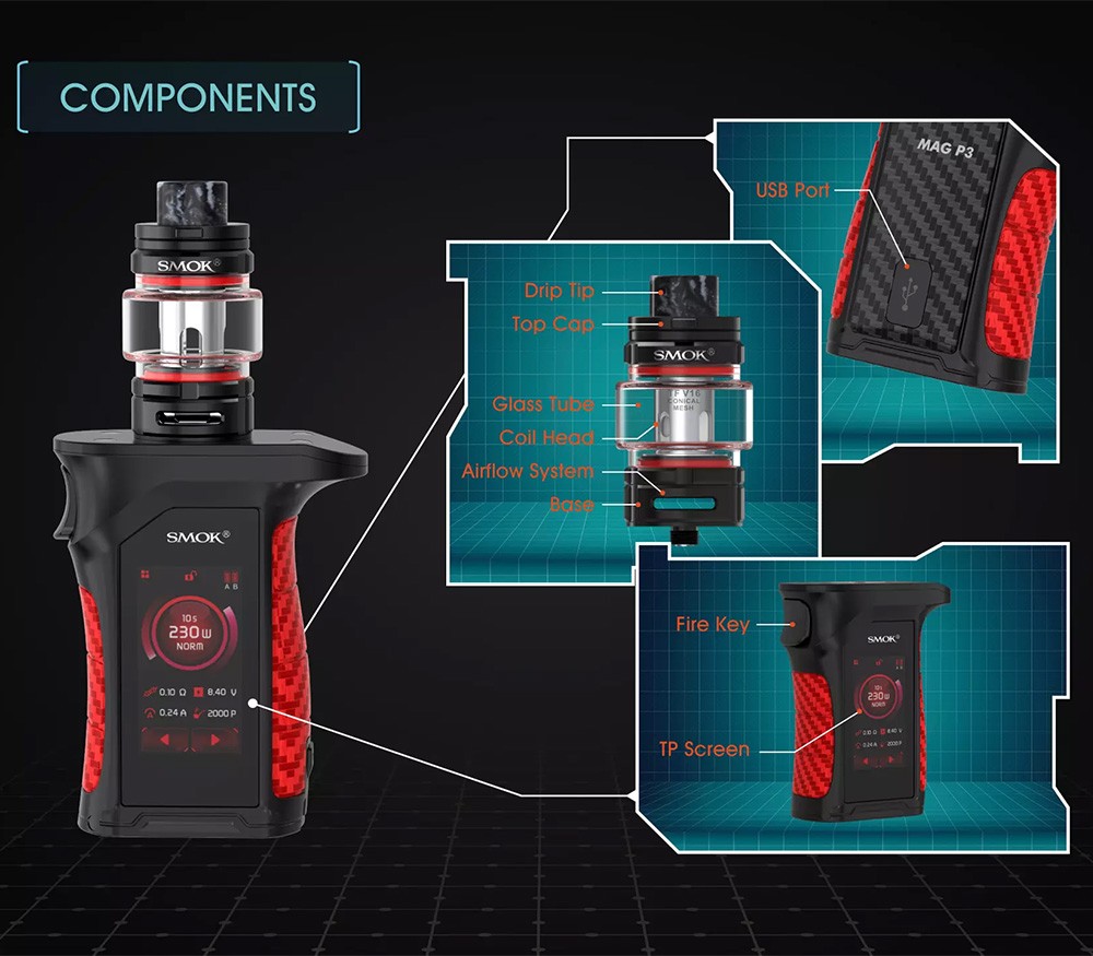 SMOK Mag P3 Components UK