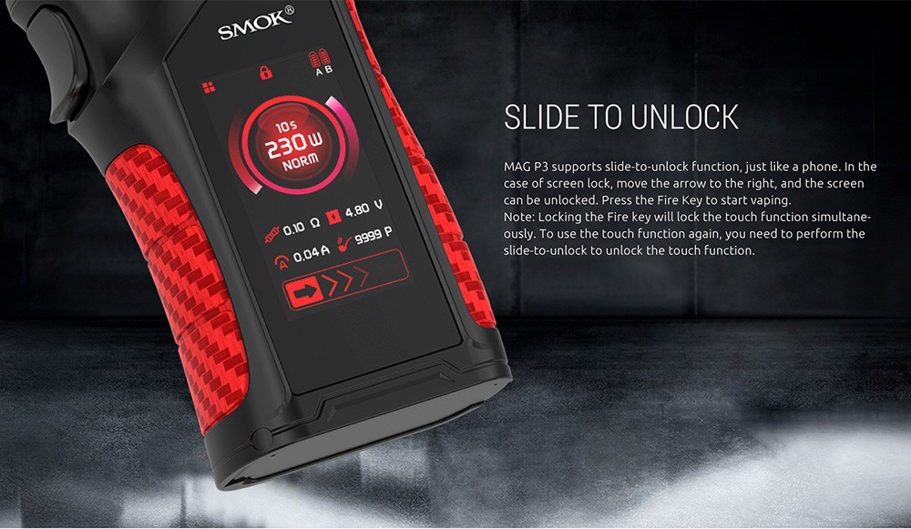 SMOK Mag P3 Kit Slide To Unlock