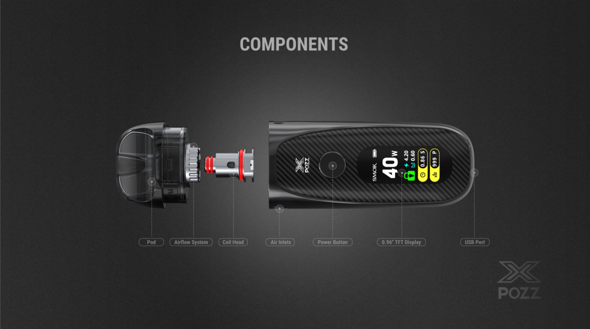 smok pozz x kit components uk