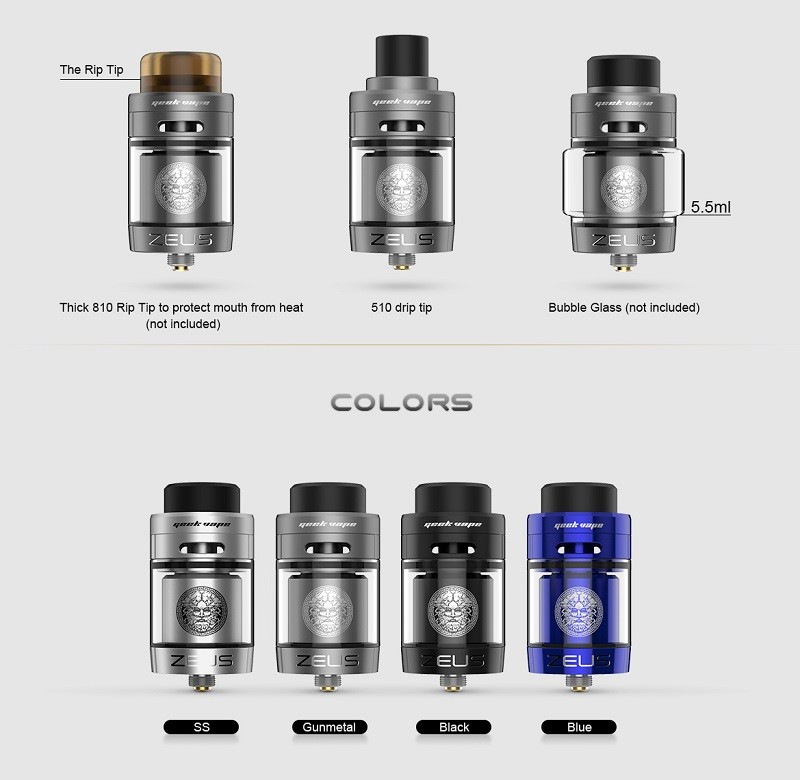 Zeus Dual drip tips