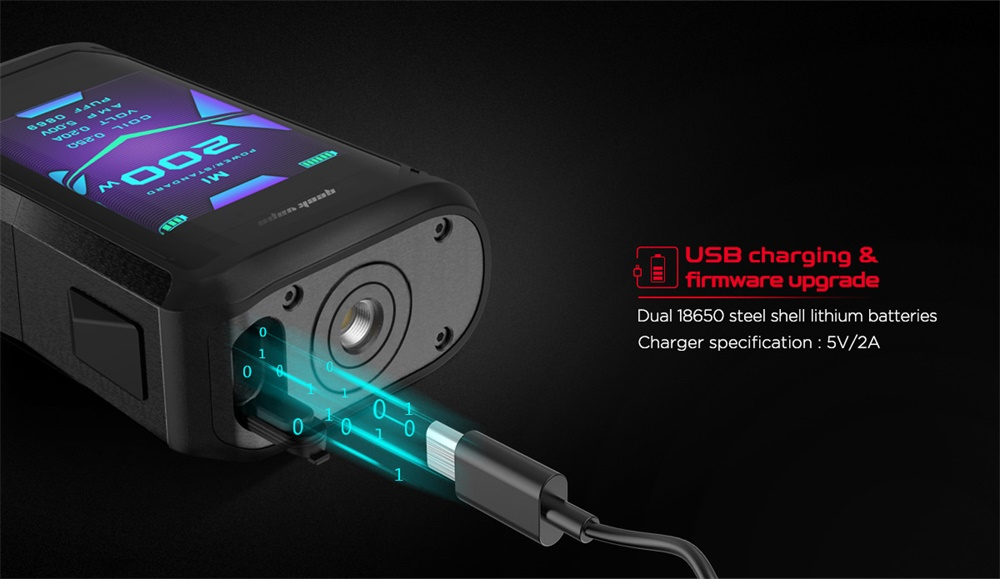 Geekvape Aegis X Kit 200W USB charging